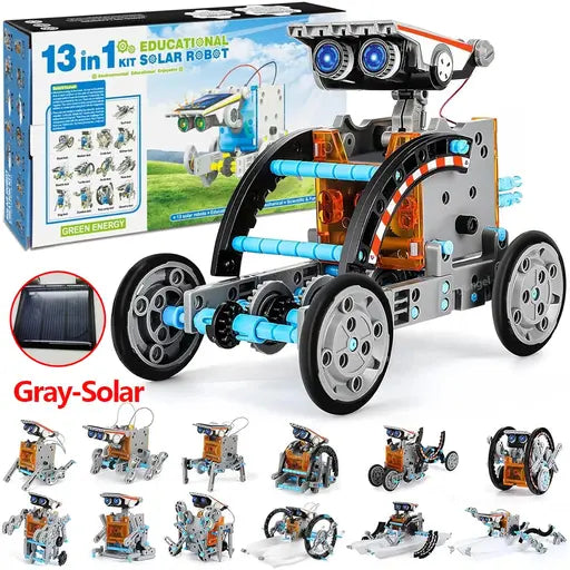 13’ü 1 Arada Güneş Enerjili Robot STEM Kendin Yap Seti